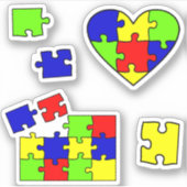 Autisme Acceptatie Puzzel Autisme bewustzijnsdag Sticker (Voorkant)