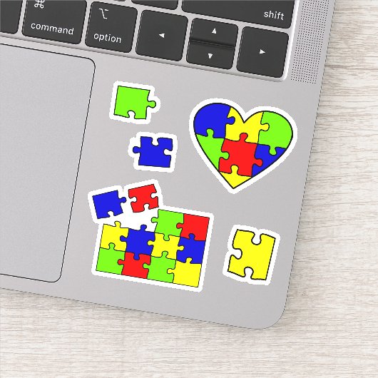 Autisme Acceptatie Puzzel Autisme bewustzijnsdag Sticker (Detail)