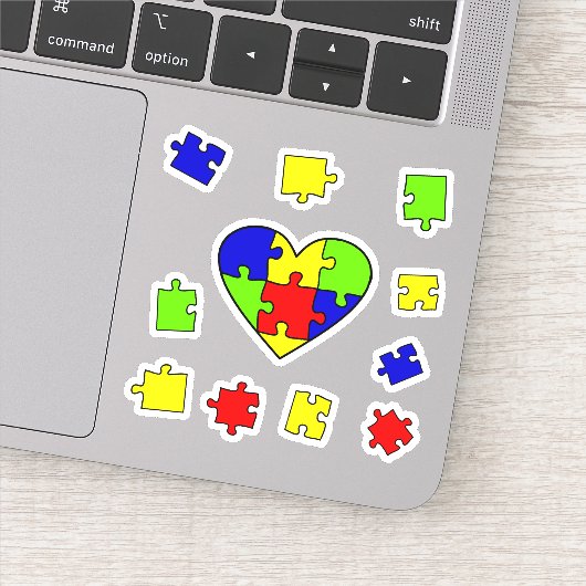 Autisme Acceptatie Puzzel Autisme bewustzijnsdag Sticker (Detail)
