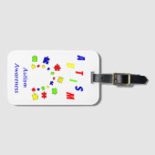 Autisme Acceptatie Puzzle Autism awareness day Bagagelabel (Voorkant (horizontaal))
