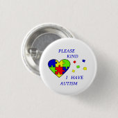 Autisme Acceptatie Puzzle Autism awareness day Ronde Button 3,2 Cm (Voorkant /achterkant)