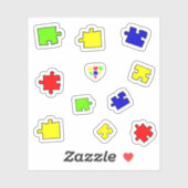Autisme Acceptatie Puzzle Autism awareness day Sticker (Vel)