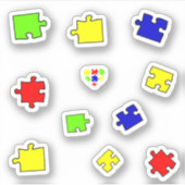 Autisme Acceptatie Puzzle Autism awareness day Sticker (Voorkant)