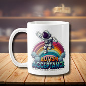 Autisme Acceptatie Rainbow Astronaut Koffiemok