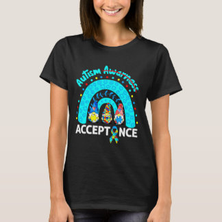 Autisme Acceptatie Rainbow Autism Awareness Gnome T-shirt