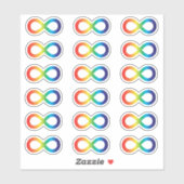 Autisme Acceptatie Rainbow Infinity Symbool Pack Sticker (Vel)