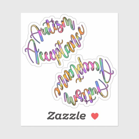 Autisme Acceptatie Rainbow Neurodiversity Awarenes Sticker (Vel)