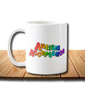 Autisme Acceptatie Regenboog Typografie Koffiemok