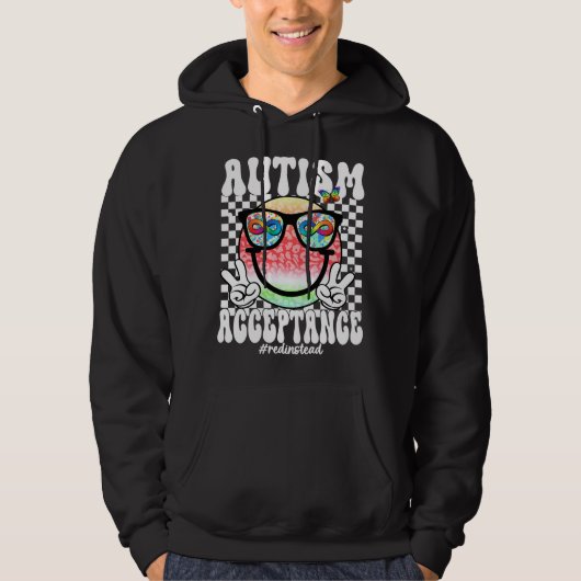 autisme acceptatie smiley (2 hoodie (Voorkant)