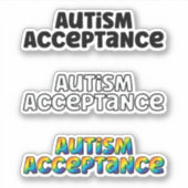 Autisme Acceptatie Sticker Blad (Voorkant)