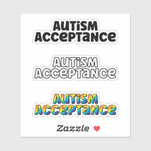 Autisme Acceptatie Sticker Blad (Vel)
