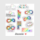 Autisme Acceptatie Stickers Pack/Blad (Vel)