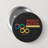 Autisme, Acceptatie van Neurodiversiteit Ronde Button 7,6 Cm (Voorkant /achterkant)