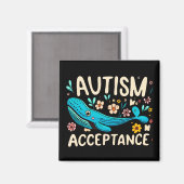 Autisme Acceptatie Walvis Magneet (Voorkant / Achterkant)