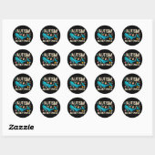 Autisme Acceptatie Walvis Ronde Sticker (Vel)