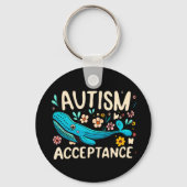 Autisme Acceptatie Walvis Sleutelhanger (Achterkant)