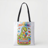 Autisme Acceptatie Winkel herbruikbare boodschappe Tote Bag (Voorkant)