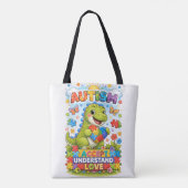 Autisme Acceptatie Winkel herbruikbare boodschappe Tote Bag (Achterkant)