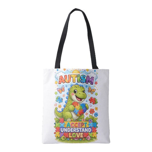 Autisme Acceptatie Winkel herbruikbare boodschappe Tote Bag