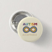 autisme acceptatiepunt ronde button 3,2 cm (Voorkant /achterkant)
