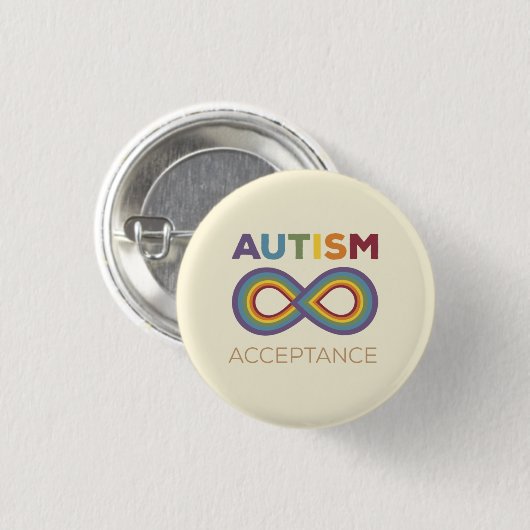 autisme acceptatiepunt ronde button 3,2 cm (Voorkant /achterkant)