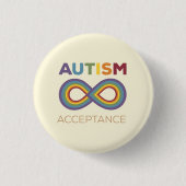 autisme acceptatiepunt ronde button 3,2 cm (Voorkant)