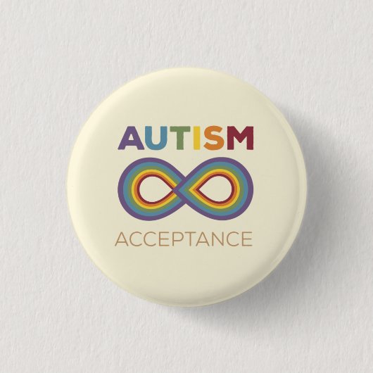 autisme acceptatiepunt ronde button 3,2 cm (Voorkant)