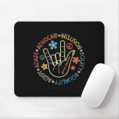Autisme Accepteer Adapt Advocate Inclusion Autisme Muismat (Met muis)