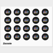 Autisme Accepteer Adapt Advocate Special Ed Ronde Sticker (Vel)