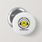 Autisme Accepteer Liefde Autisme Bewustzijn Thee Ronde Button 5,7 Cm (Voorkant /achterkant)