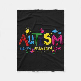 Autisme accepteren Begrijpen Liefde Autisme Awaren Fleece Deken