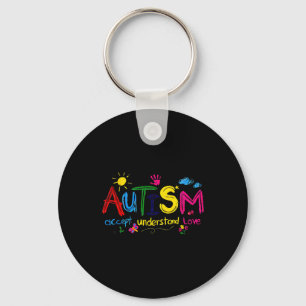 Autisme accepteren Begrijpen Liefde Autisme Awaren Sleutelhanger