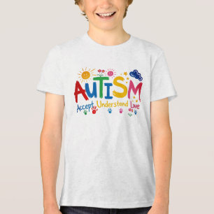 Autisme Accepteren Begrijpen Liefde Tri-Blend Shirt