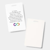 Autisme Accommodatie Badge (Voor- en achterkant)