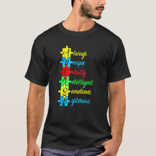 Autisme Acroniem En Puzzelstuk Autisme Bewustzijn T-shirt