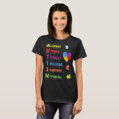 Autisme Acroniem En Puzzelstuk T-shirt (Voorkant volledig)