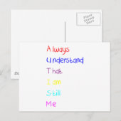 Autisme Acrostic Poem Crayon Briefkaart (Voorkant / Achterkant)