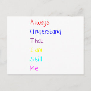Autisme Acrostic Poem Crayon Briefkaart