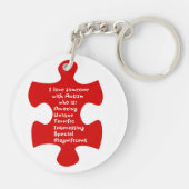 Autisme Acrostic Sleutelhanger (Achterkant)