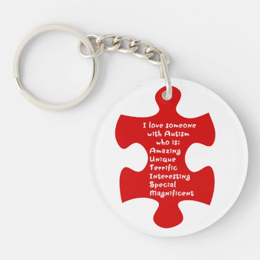 Autisme Acrostic Sleutelhanger (Voorkant)