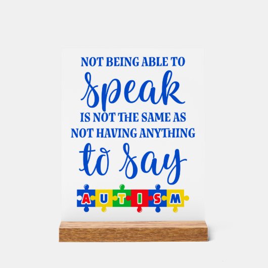 Autisme acryl teken acryl bord (Voorkant)