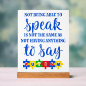 Autisme acryl teken bord (Neutraal)