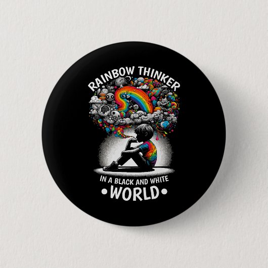 Autisme ADHD Autistisch Spectrum Neurodiversiteit Ronde Button 5,7 Cm (Voorkant)