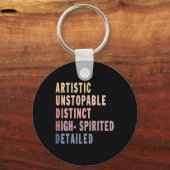 Autisme ADHD Autistisch Spectrum Neurodiversiteit Sleutelhanger (Voorkant)