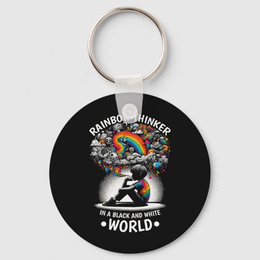 Autisme ADHD Autistisch Spectrum Neurodiversiteit Sleutelhanger (Voorkant)