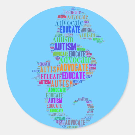 Autisme Advocate en Educate Stickers GoTeamKate (Voorkant)