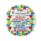 Autisme Alarm | Non-verbaal Speld Badge Ronde Button 7,6 Cm