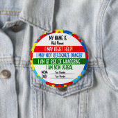 Autisme Alert Niet Verbaal Autistische Kaart Ronde Button 4,0 Cm (In situ)