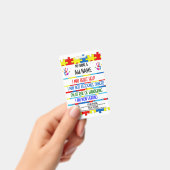 Autisme Alert Niet-verbale Autistische Contactbadg Badge (Handheld)