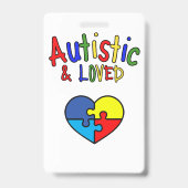 Autisme Alert Niet-verbale id-speldje Badge (Achterkant)